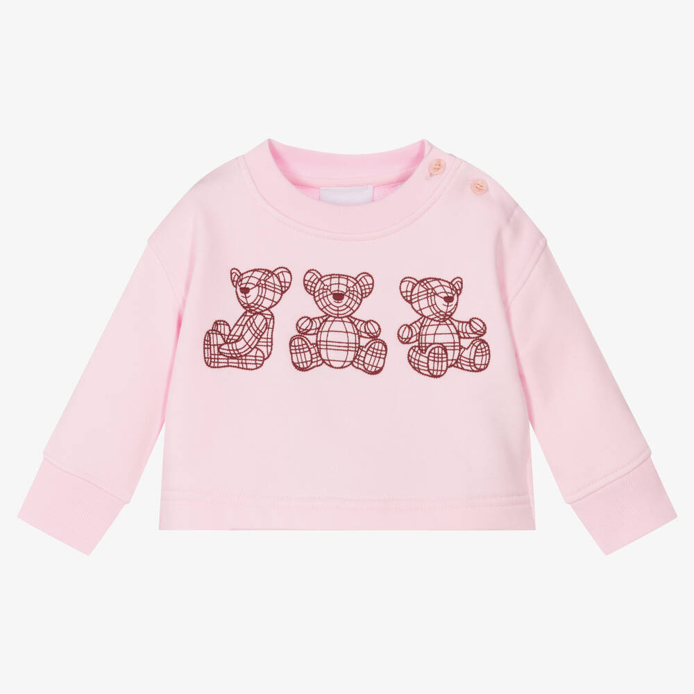Burberry - Розовый свитшот с медвежатами | Childrensalon