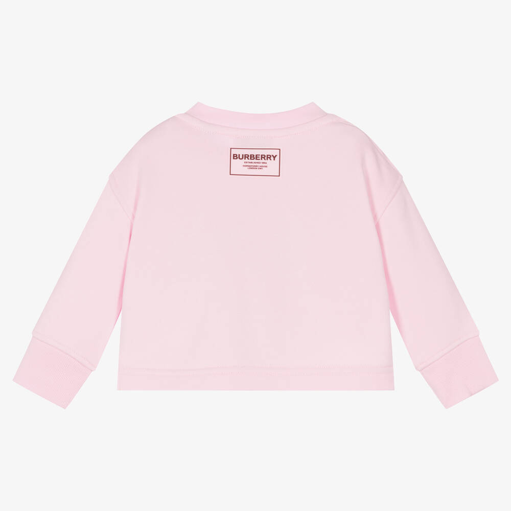 Burberry - Baby Girls Pink Bear Sweatshirt | Childrensalon