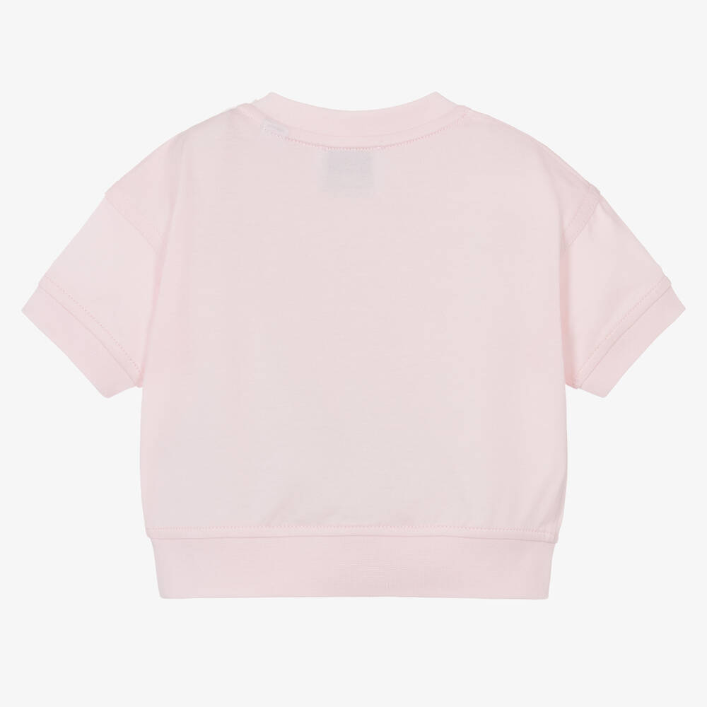 Burberry - Baby Girls Pink Cotton T-Shirt