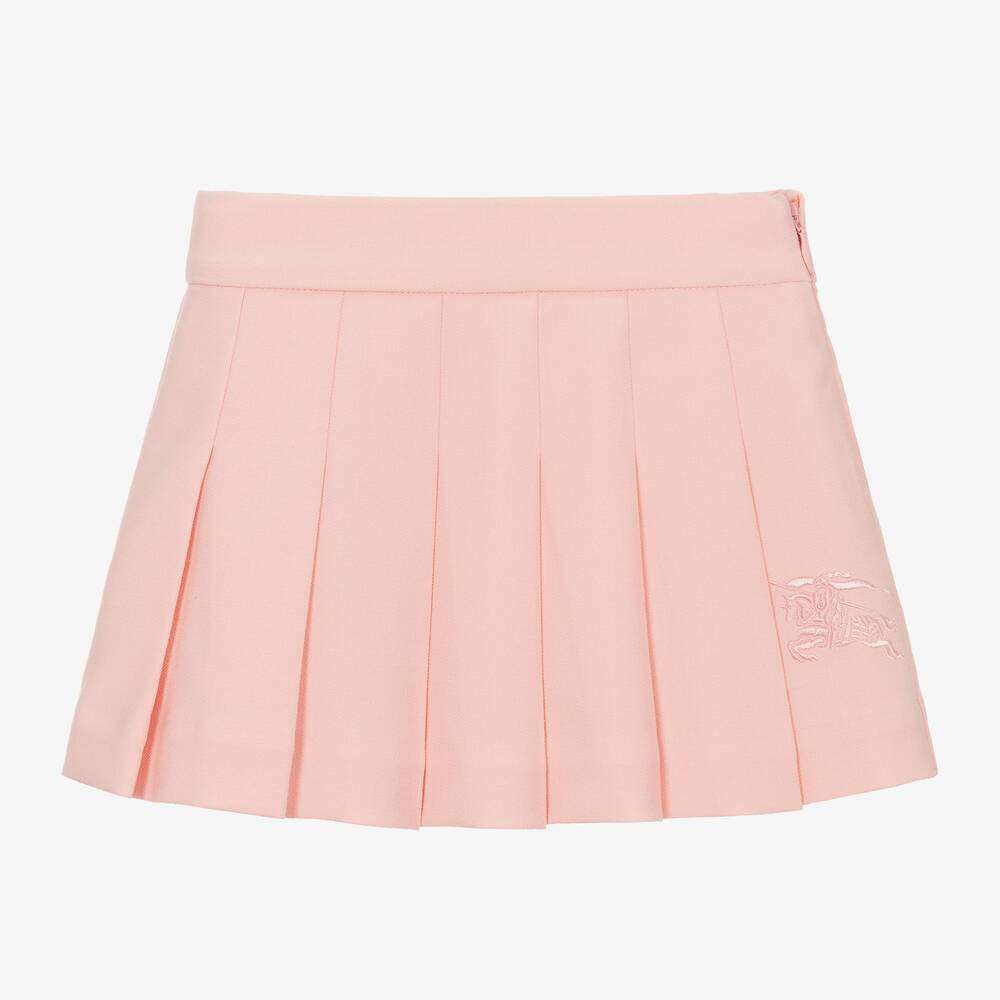 Burberry - Baby Girls Pink Pleated EKD Skirt | Childrensalon