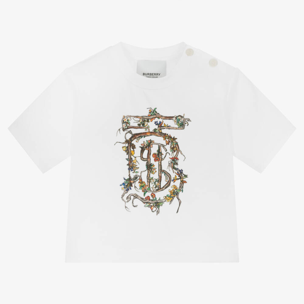 Burberry - Weißes T-Shirt für Babys (M) | Childrensalon