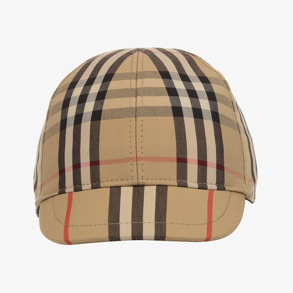 Burberry - Beige Vintage Check Cap | Childrensalon