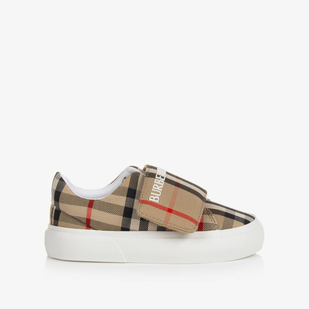 Burberry Beige Vintage Check Trainers