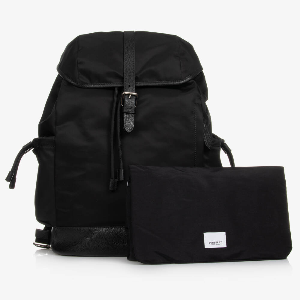 Burberry - حقيبة ظهر لمستلزمات الأطفال لون أسود (44 سم) | Childrensalon