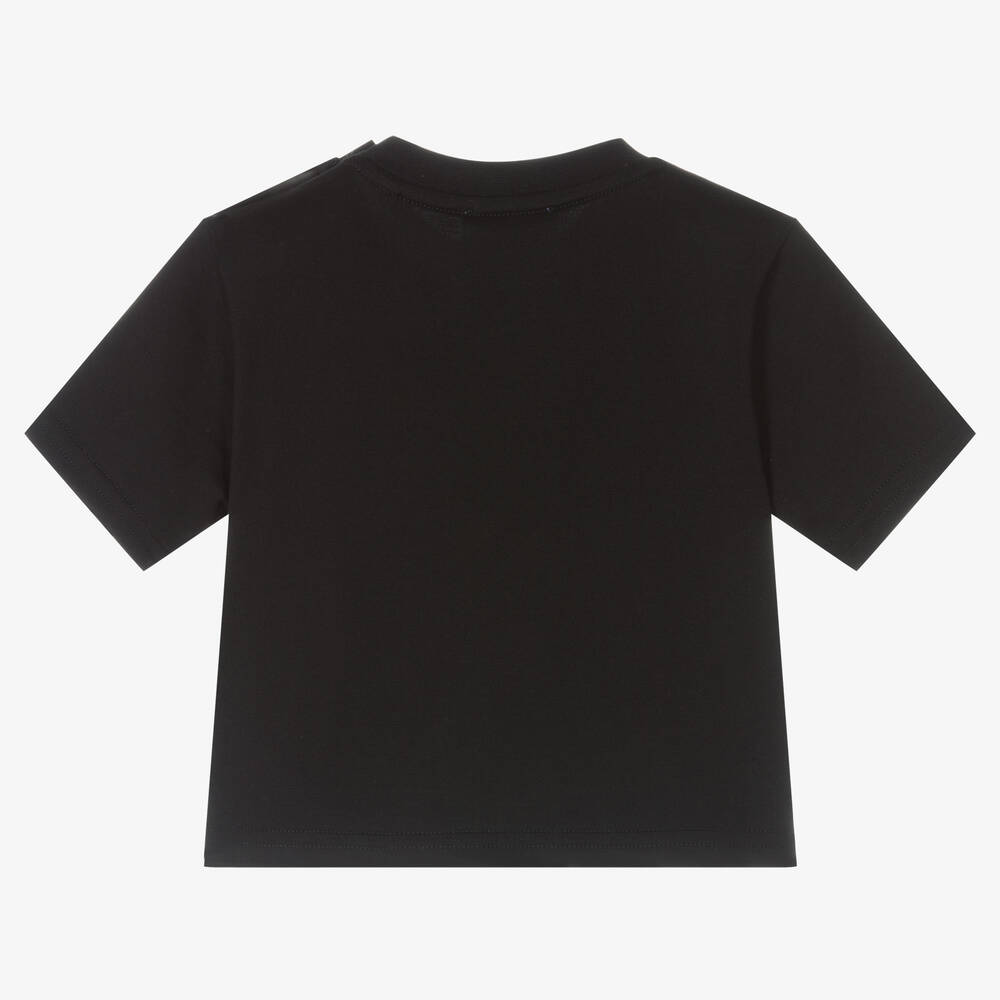 Masaccio Hectáreas pronóstico Burberry - Camiseta negra de algodón para bebé | Childrensalon