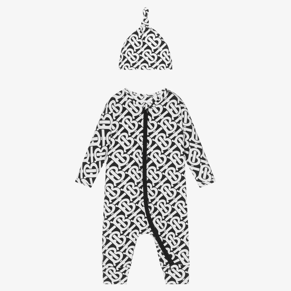 Burberry - Coffret cadeau pyjama noir et blanc | Childrensalon