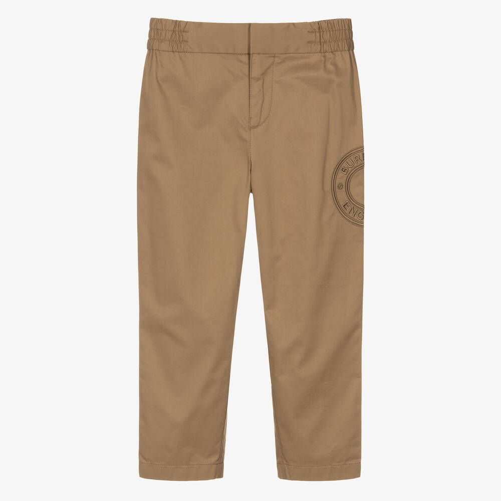 Burberry - Бежевые брюки чинос для мальчиков | Childrensalon