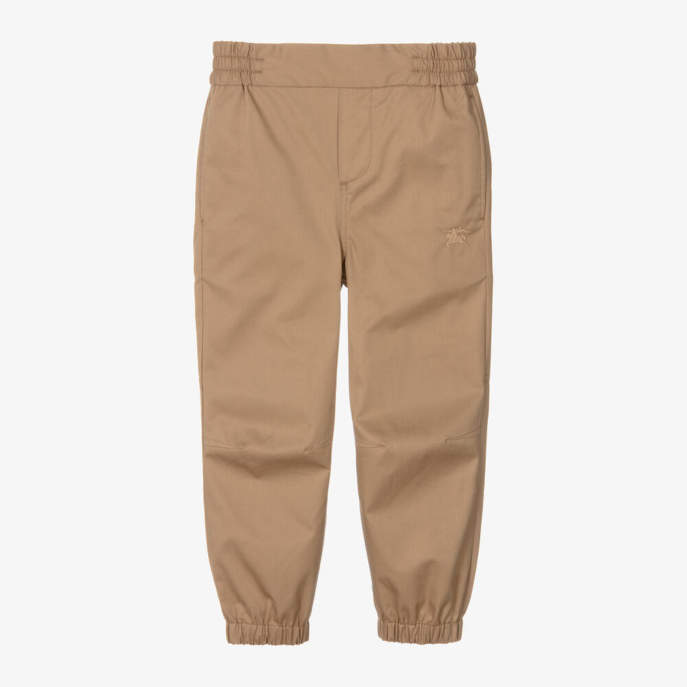 Burberry - Бежевые брюки из хлопкового твила EKD | Childrensalon