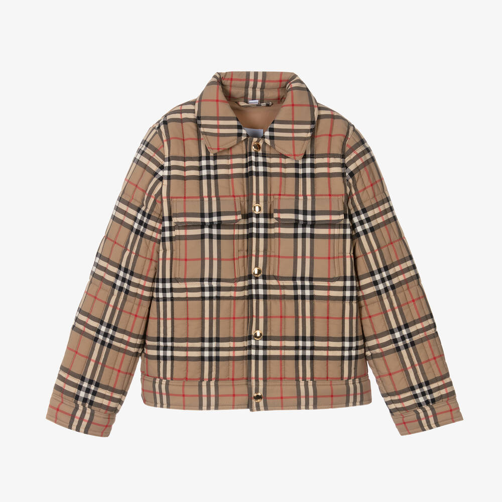Burberry - Бежевая куртка Vintage Check для мальчиков | Childrensalon