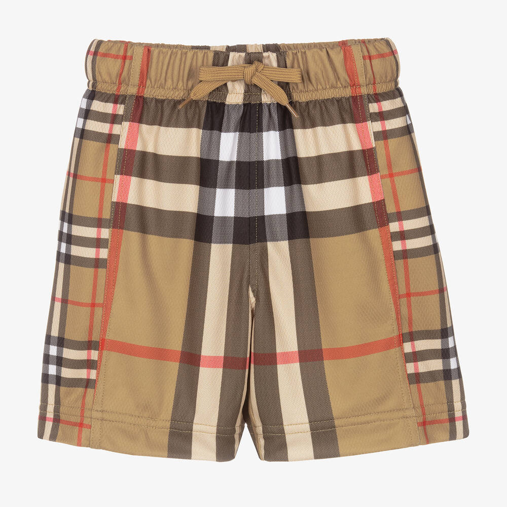 Burberry - Beige Vintage Check Shorts | Childrensalon