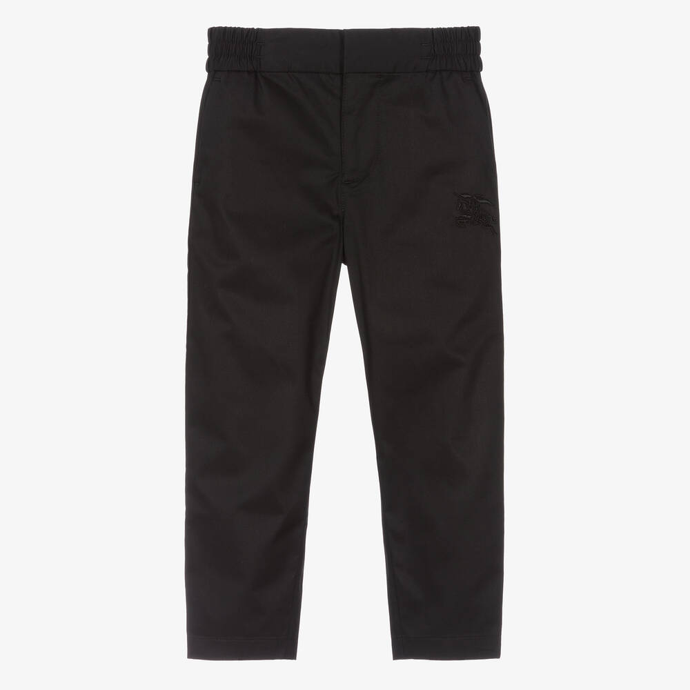 Burberry - Pantalon noir en coton EKD garçon | Childrensalon