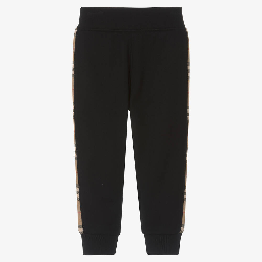 Burberry - Pantalon de jogging noir en coton | Childrensalon