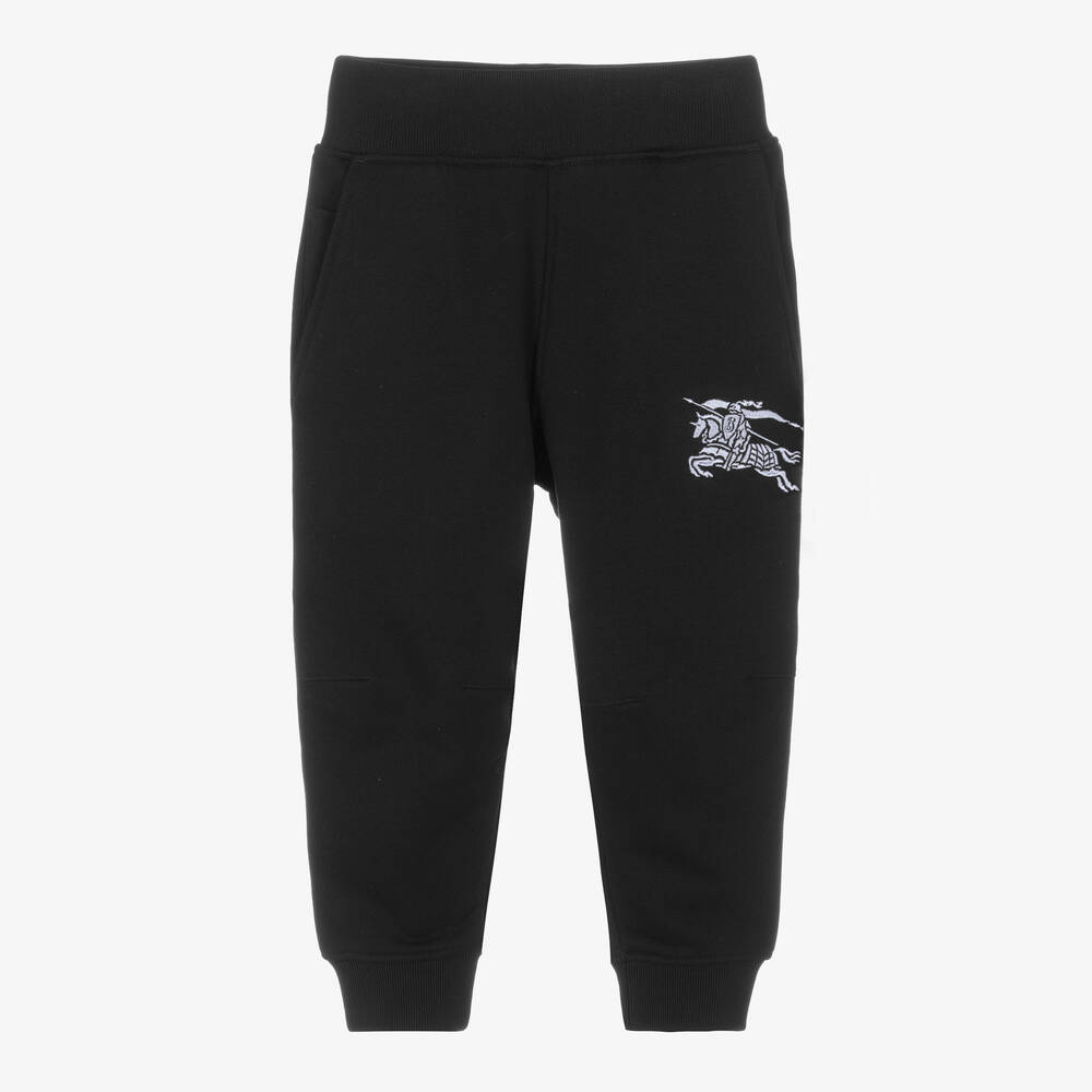 Burberry - Pantalon de jogging noir en coton | Childrensalon
