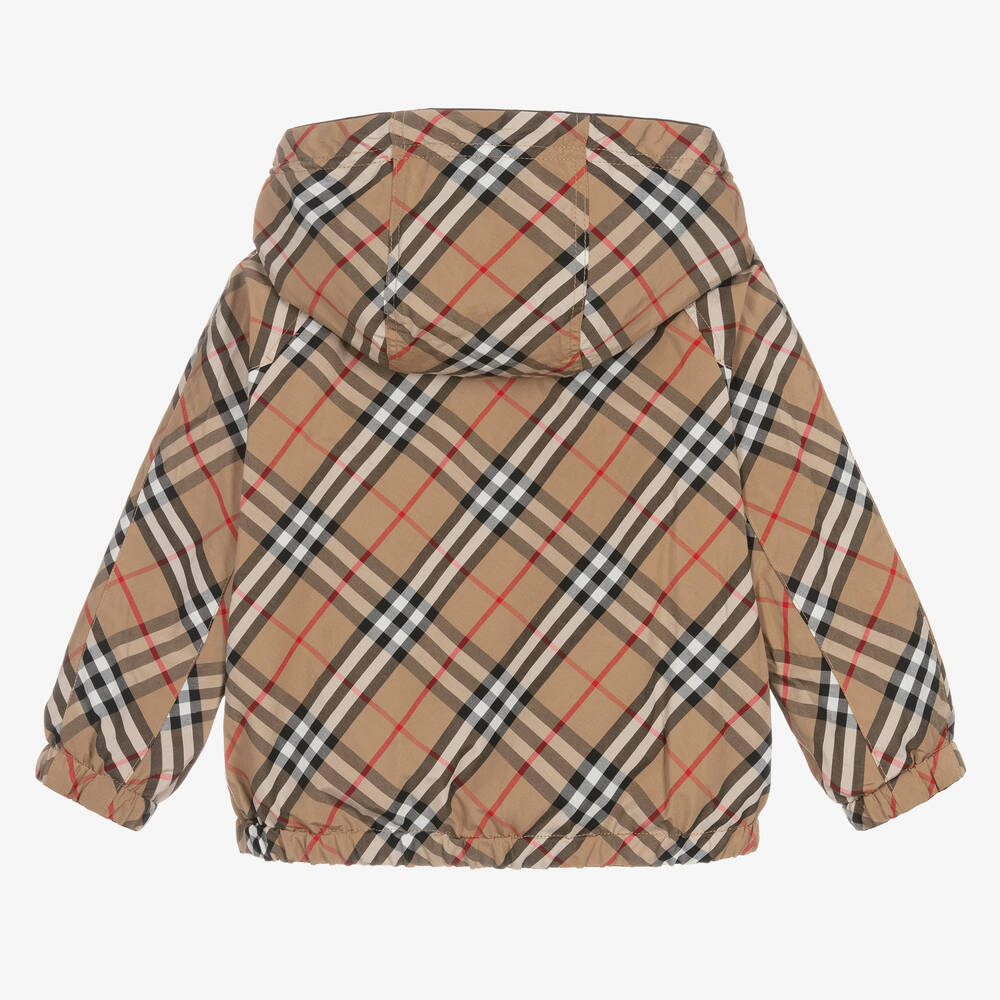 Burberry Boys Black Reversible Vintage Check Jacket