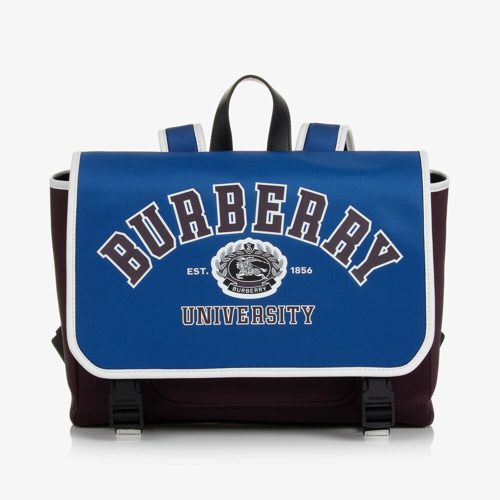 Burberry Kids' Boys Blue & Purple Varsity Backpack (29cm)