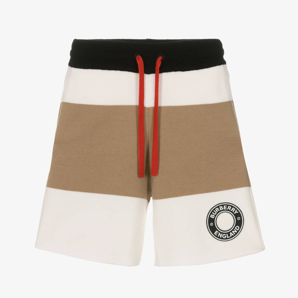 Burberry - Boys Icon Stripe Wool Shorts | Childrensalon