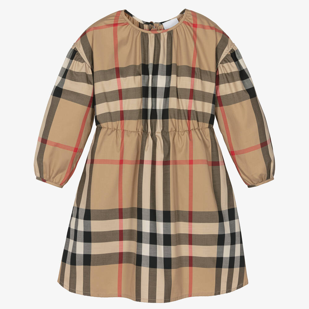 Burberry - Бежевое платье в винтажную клетку | Childrensalon