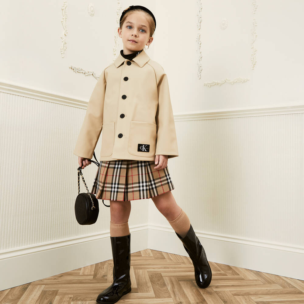 Burberry - Baby Cotton Plaid Skirt with Attached Criss-Cross Suspenders |  BAMBINIFASHION.COM