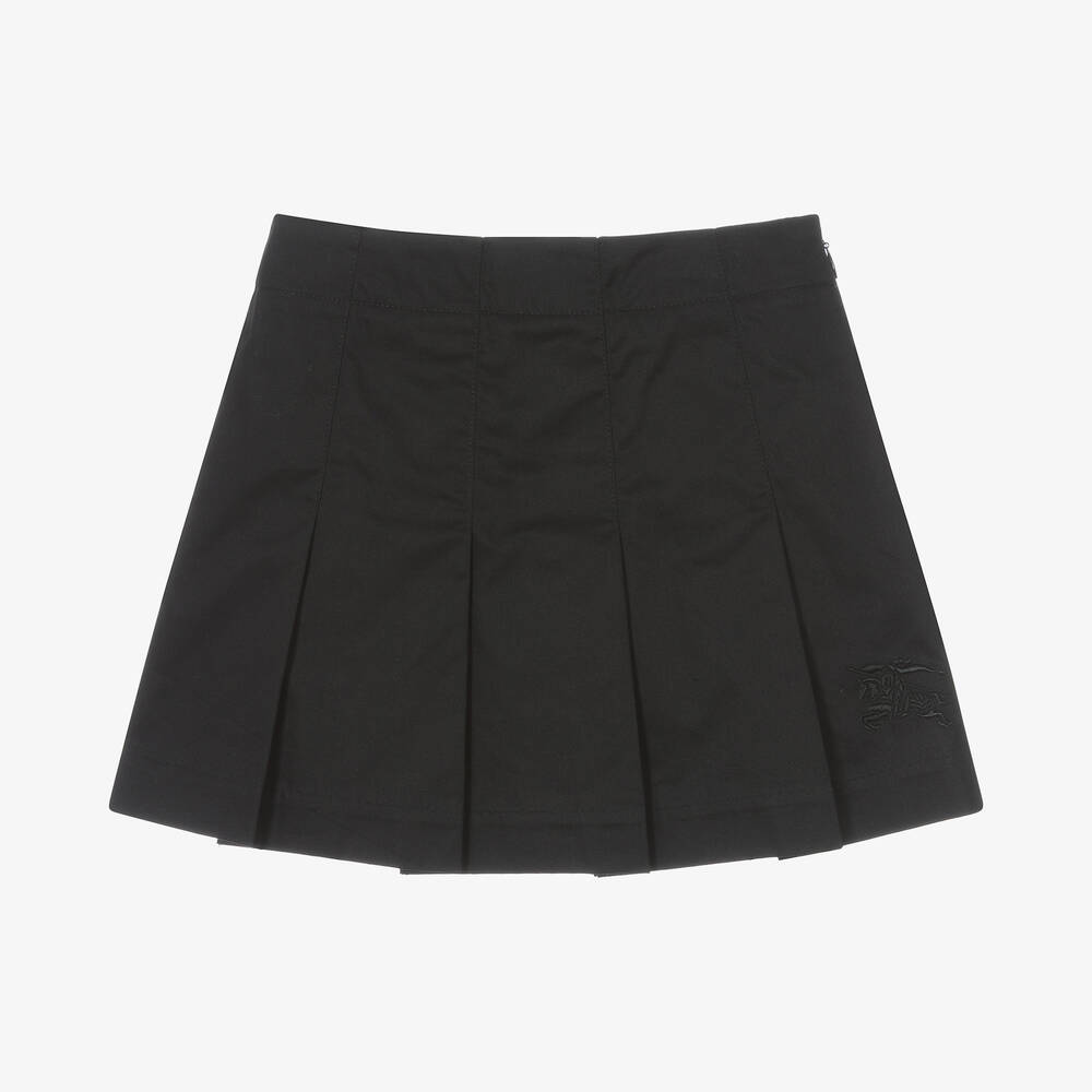 Burberry Kids' Girls Black Cotton Ekd Skirt