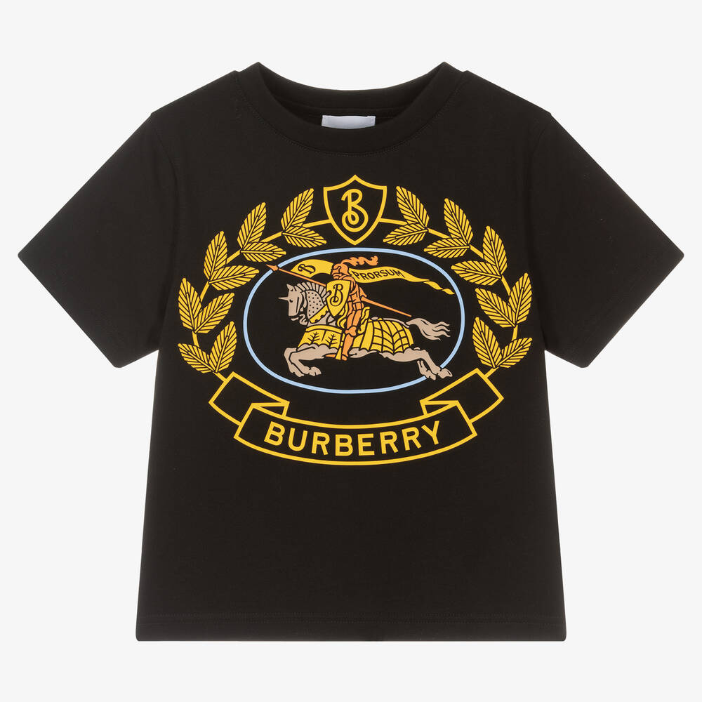 Burberry - T-shirt noir en coton fille | Childrensalon
