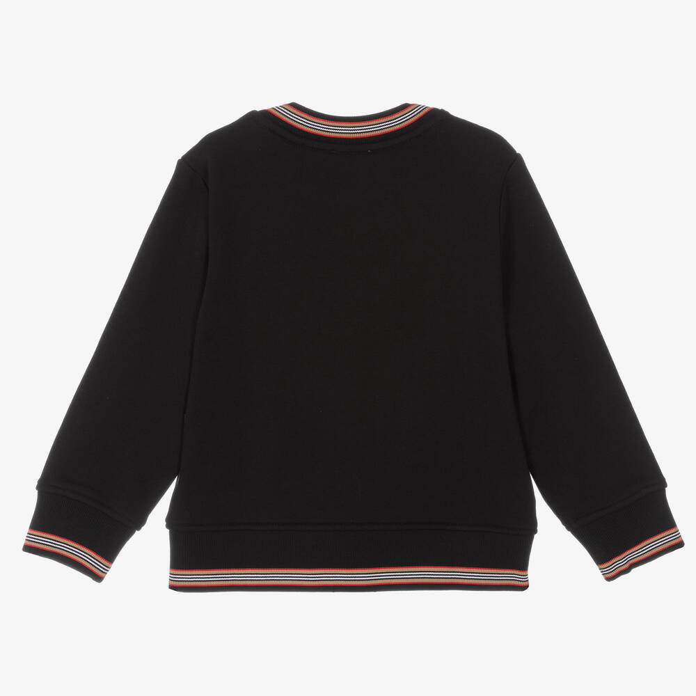 Burberry - Girls Black Logo Sweatshirt | Childrensalon