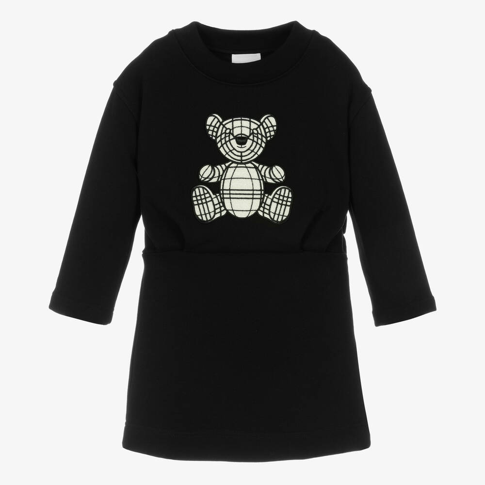 Burberry - Robe noire Thomas Bear fille | Childrensalon