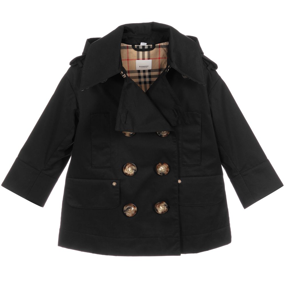 burberry black trench