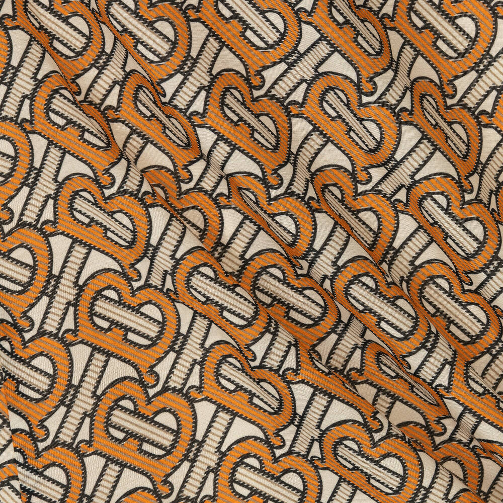 Burberry - Girls Orange Monogram Dress | Childrensalon