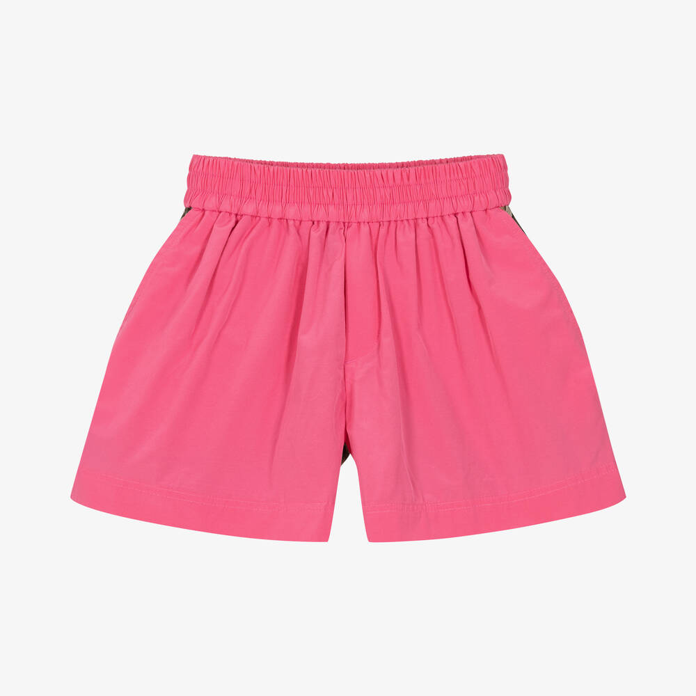 Burberry - Girls Pink Vintage Check Shorts | Childrensalon