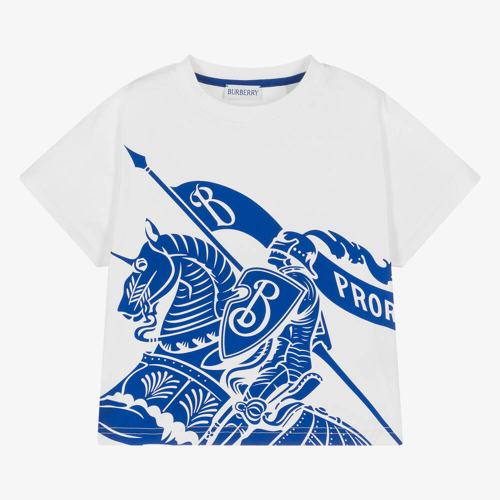 Burberry - Weißes EKD Baumwoll-T-Shirt | Childrensalon