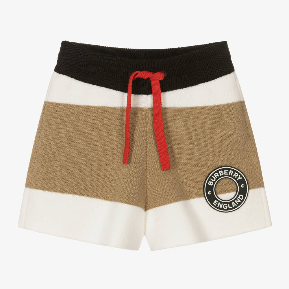 Burberry - Icon Stripe Merinowoll-Baby-Shorts | Childrensalon