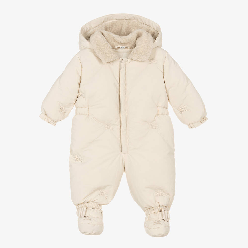 Burberry - Combinaison de ski en duvet ivoire EKD bébé  | Childrensalon