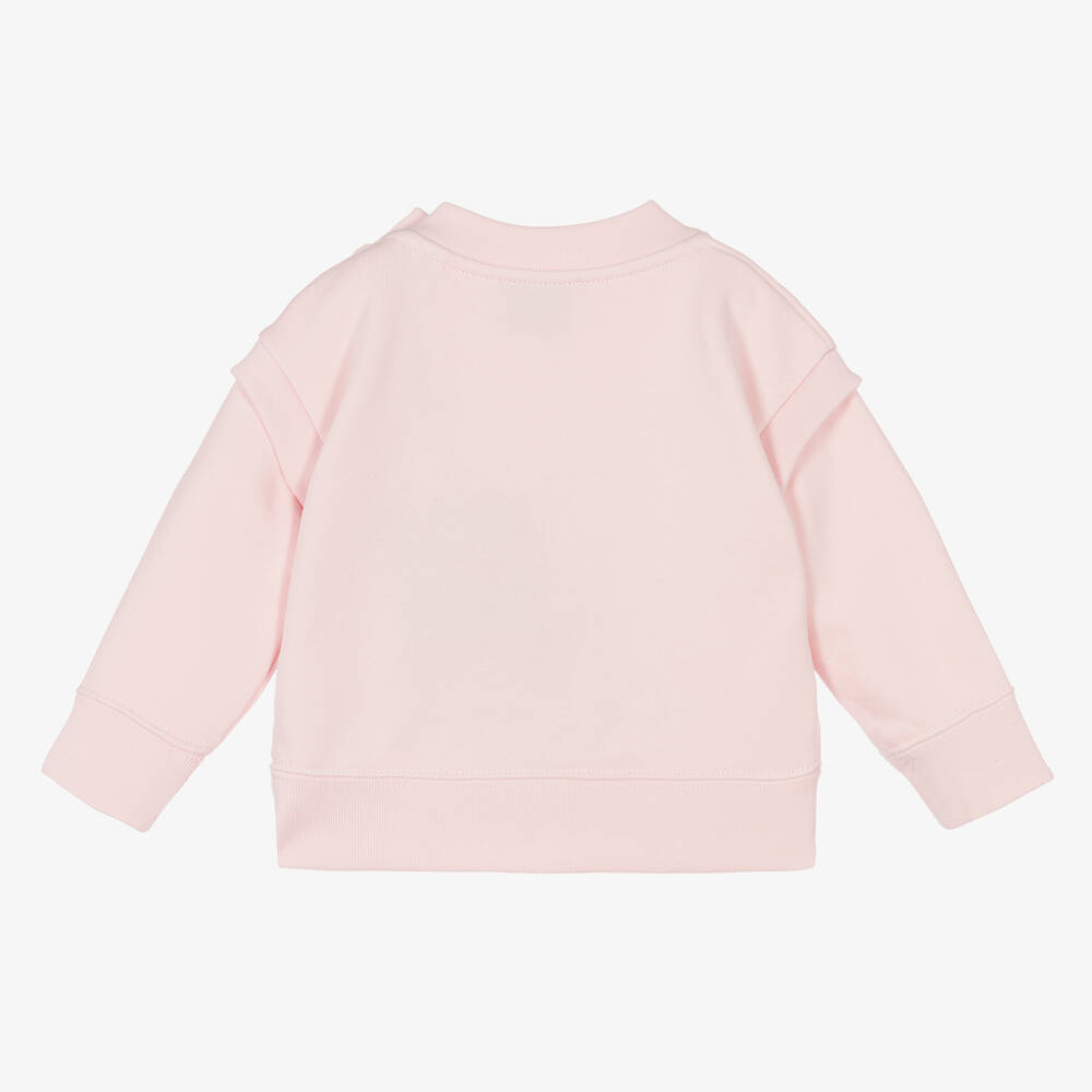 Burberry - Pink Logo Sketch Sweatshirt | Childrensalon