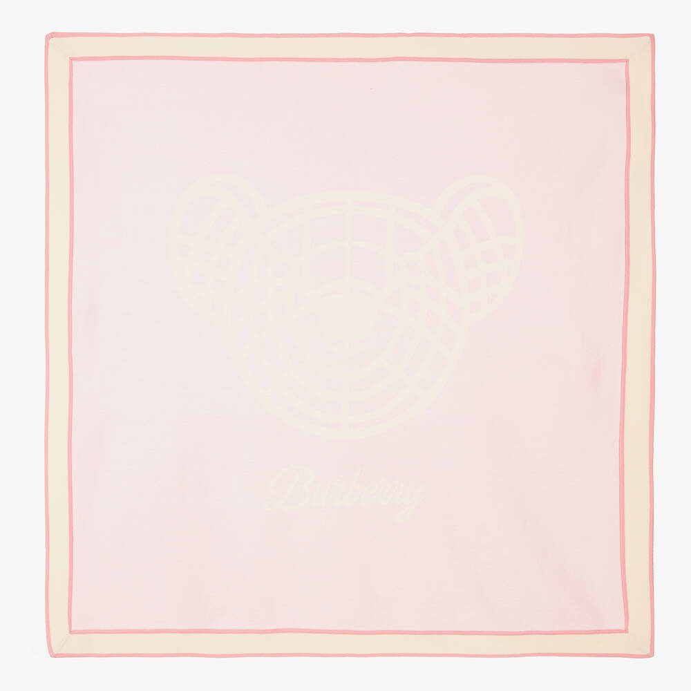 Burberry - Pink Thomas Bear Baby Blanket (90cm) | Childrensalon