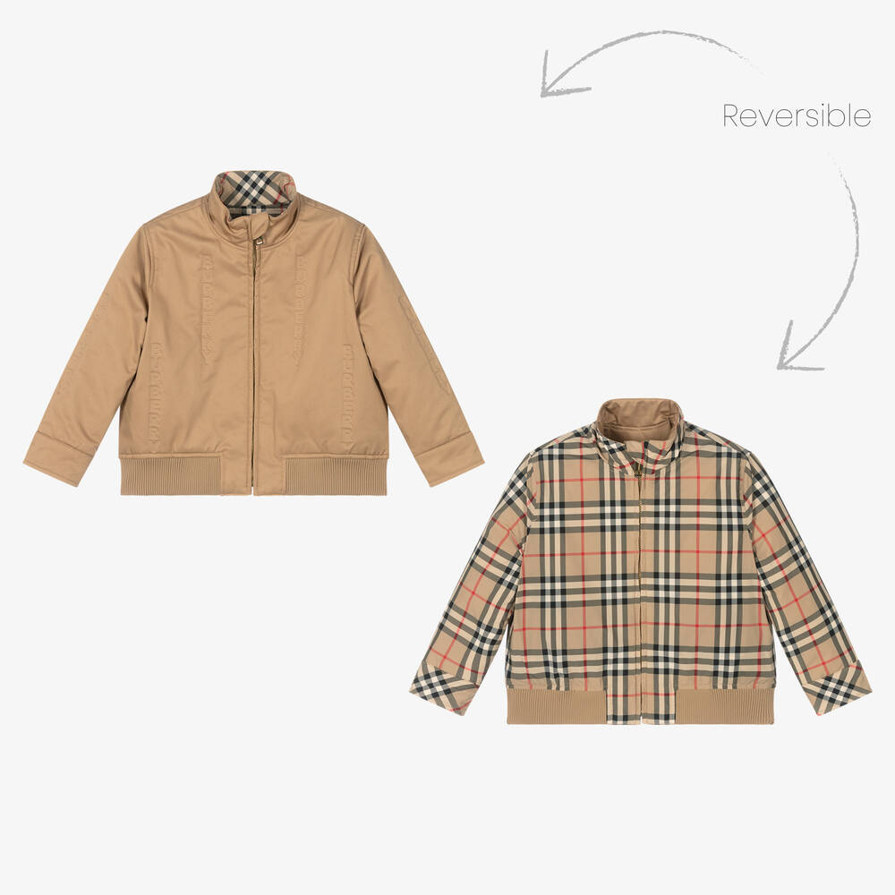 Burberry - Reversible Check Jacket       | Childrensalon