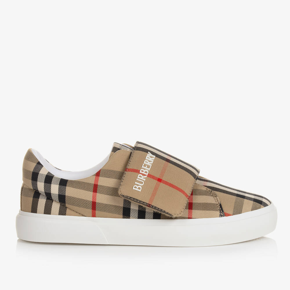 Burberry Teen Beige Vintage Check Trainers