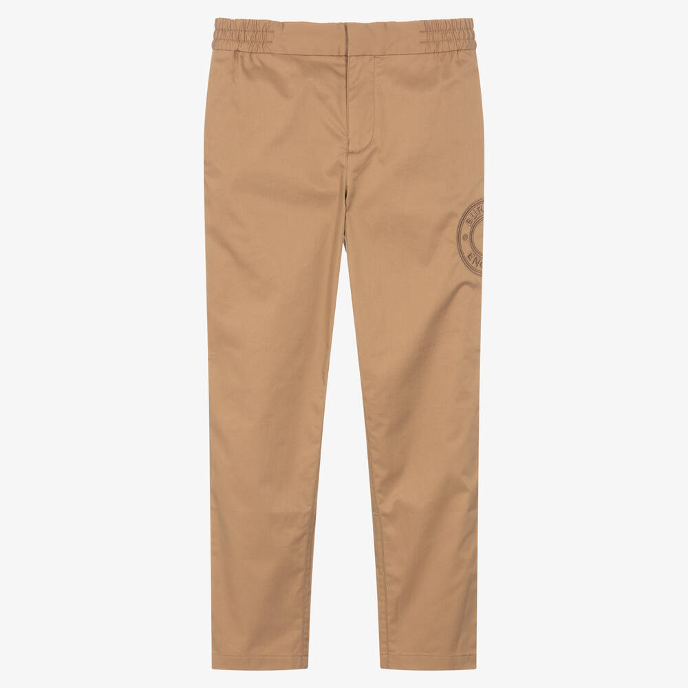 Burberry - Pantalon beige en coton ado garçon | Childrensalon