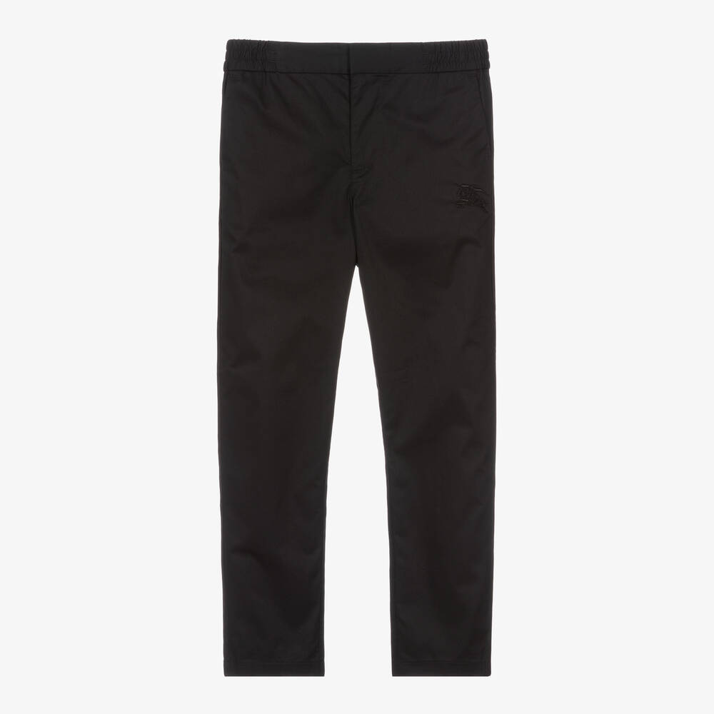 Burberry - Pantalon noir en coton EKD ado | Childrensalon