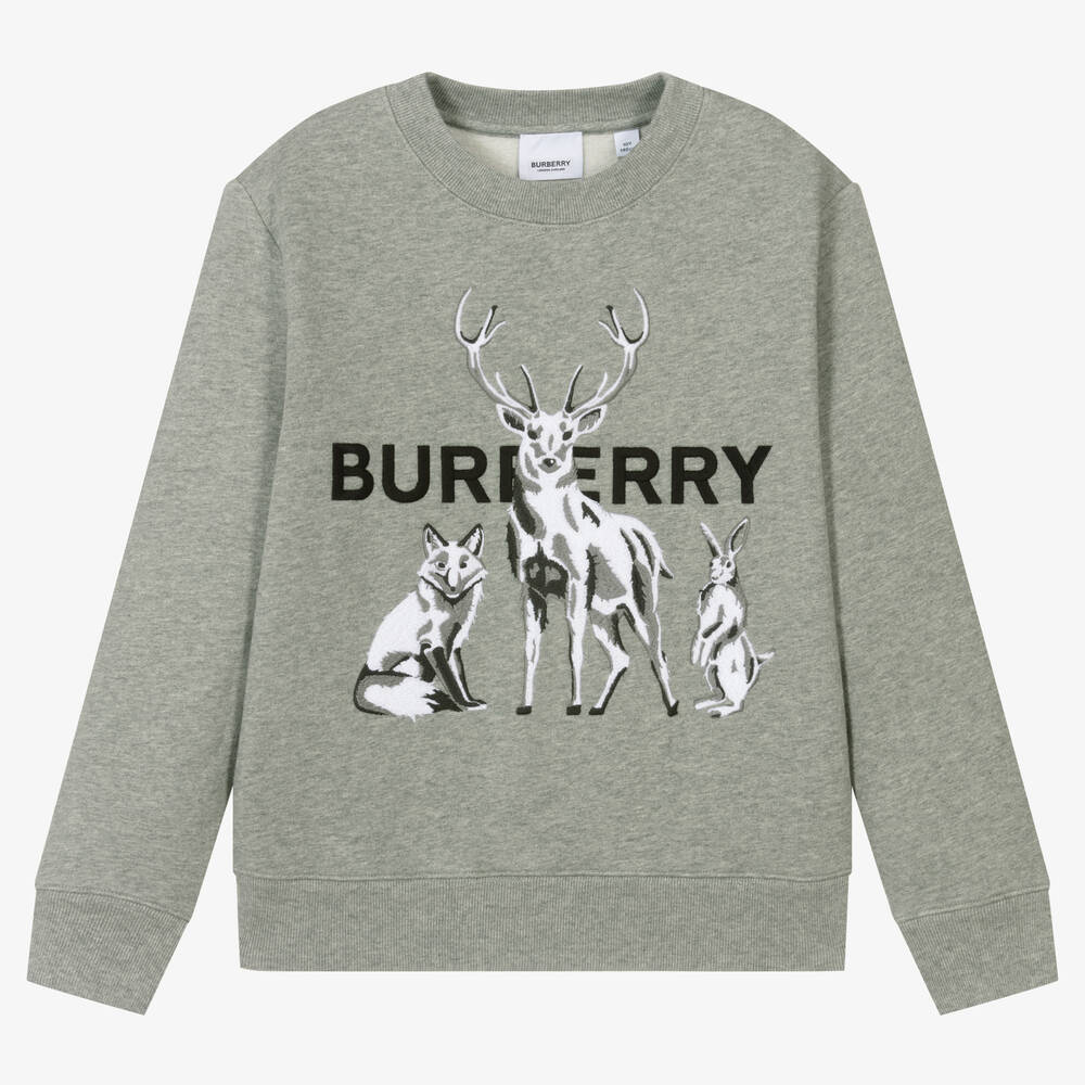 Burberry - Teen Boys Grey Sweatshirt | Childrensalon
