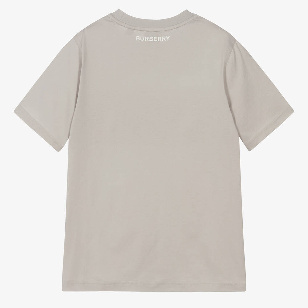 Burberry Teen Boys Grey Vintage Check T-Shirt
