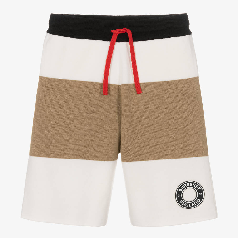 Burberry - Teen Boys Icon Stripe Wool Shorts | Childrensalon