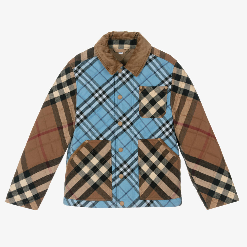 Burberry - Teen Checked Quilted Jacket | Childrensalon