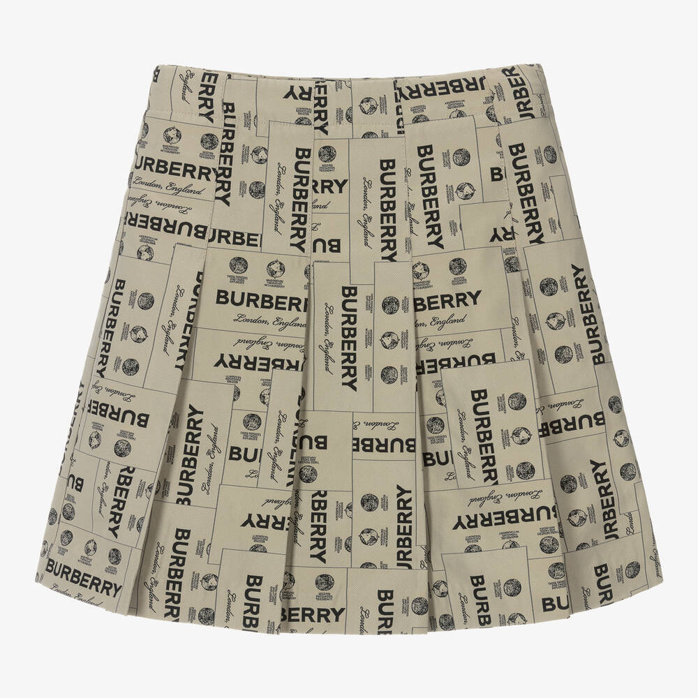 Burberry - Teen Girls Archive Beige Pleated Skirt | Childrensalon