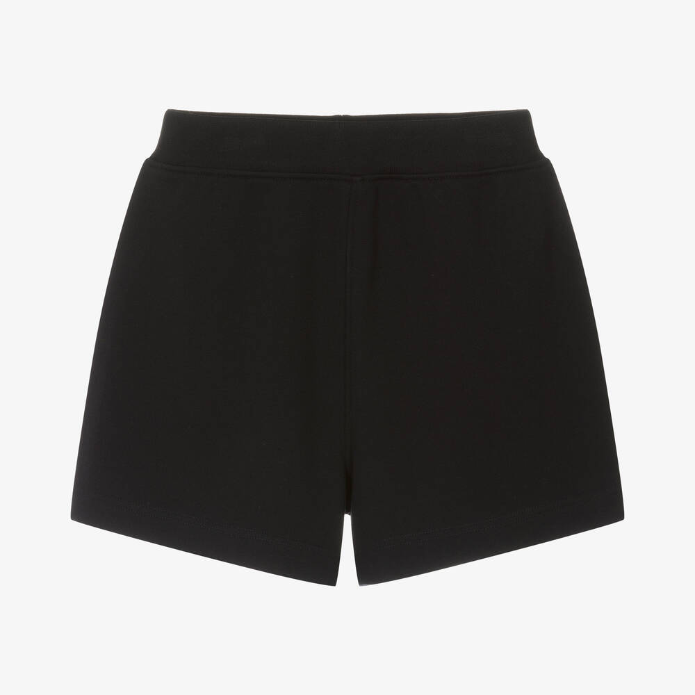 Shop Burberry Teen Girls Black Cotton Jersey Shorts