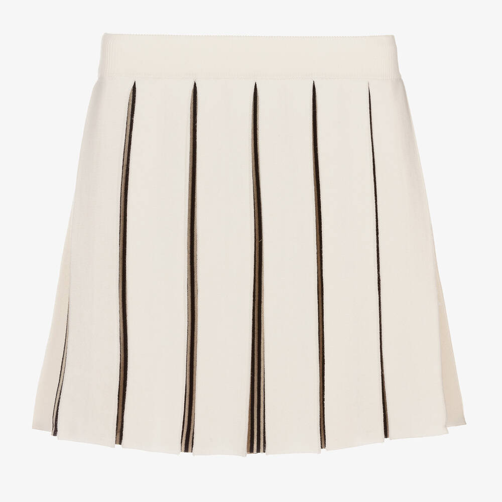 Burberry - Teen Girls Ivory Pleated Skirt | Childrensalon