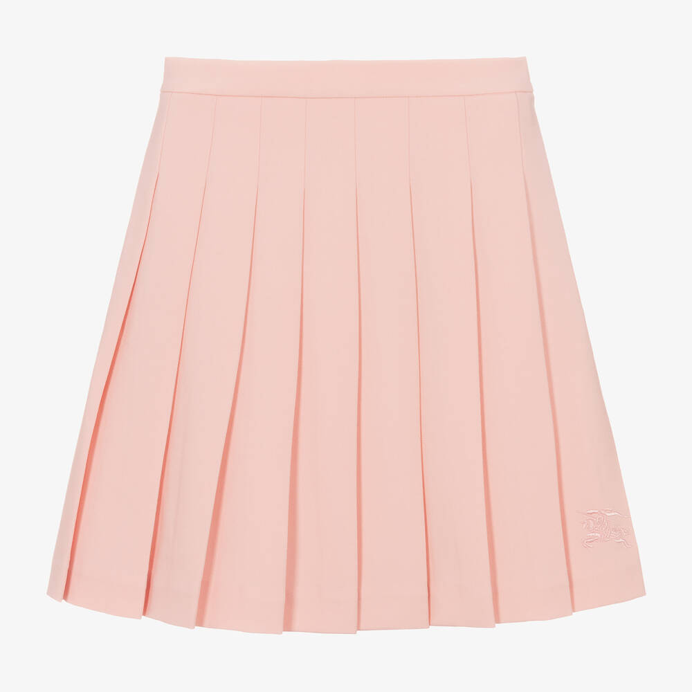 Burberry - Teen Girls Pink Pleated EKD Skirt | Childrensalon