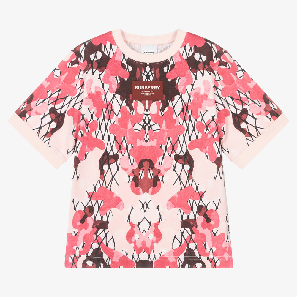 Burberry - T-shirt rose Ado fille | Childrensalon