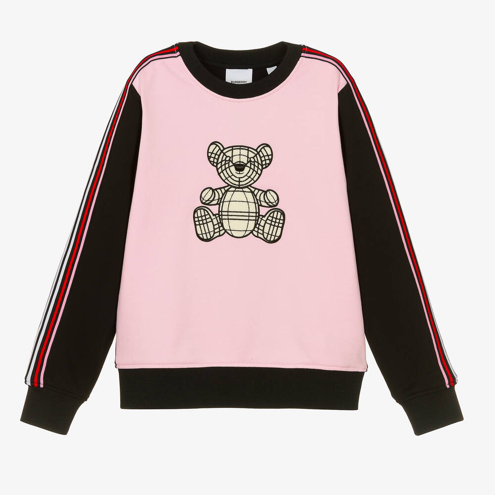 Burberry - Teen Girls Pink Thomas Bear Sweatshirt | Childrensalon