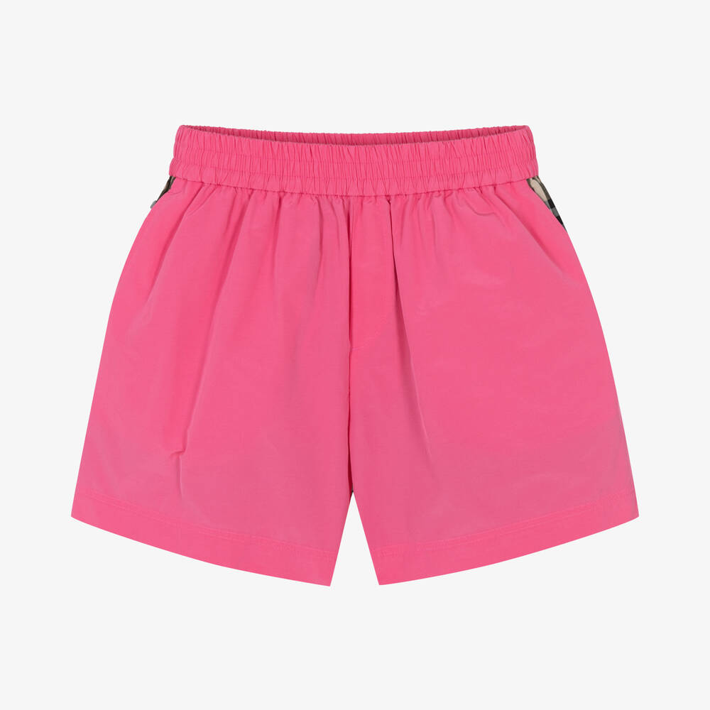 Burberry - Teen Girls Pink Vintage Check Shorts | Childrensalon