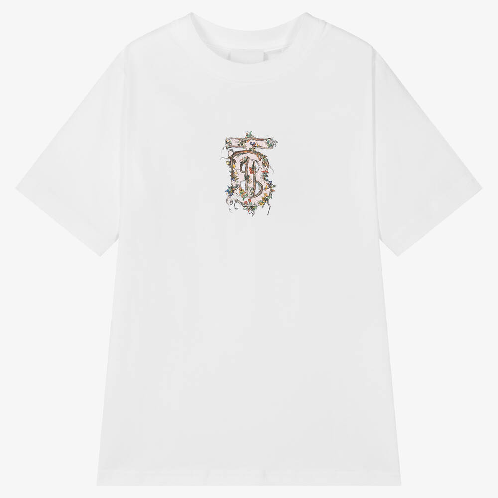 Burberry - T-shirt blanc ado fille | Childrensalon